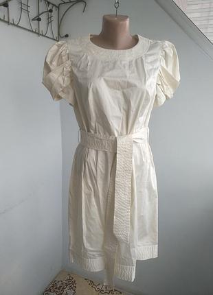 Новое платье жемчужина с поясом m-l