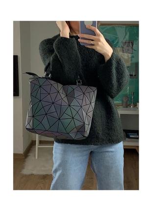 Bao bao issey miyake рефлективная сумка6 фото