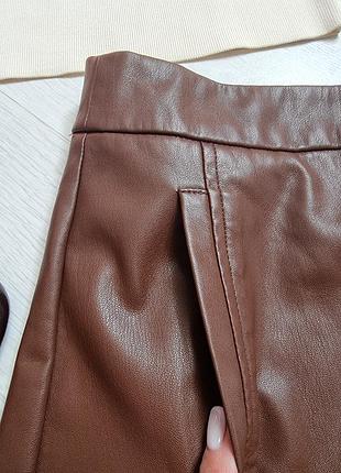 Юбка трапеция из экокожи stradivarius3 фото