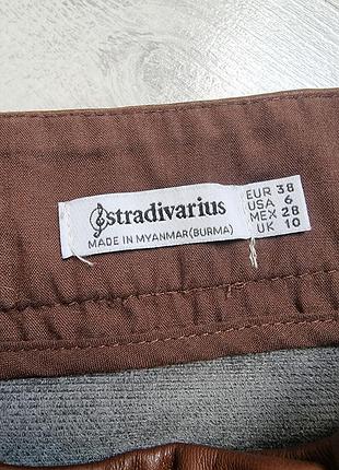 Юбка трапеция из экокожи stradivarius4 фото