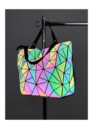 Bao bao issey miyake рефлективная сумка1 фото