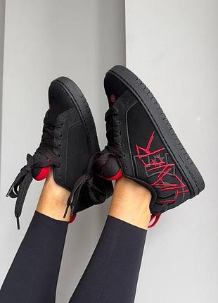 Брендовые кроссовки dc x slayer court graffik black red, жасненое кроссовки