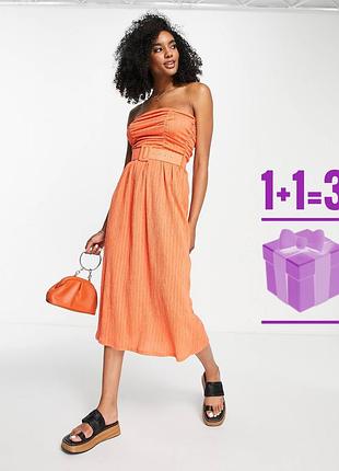 Міді сукня з відкритими плечима asos 14