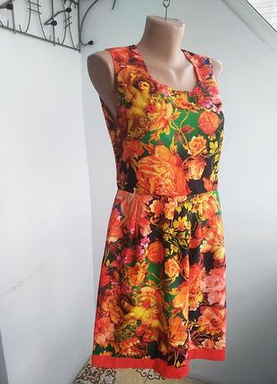 Яркое летнее платье ренессанс m-l xl