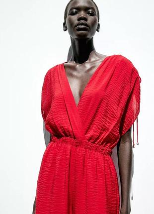Комбінезон жіночий червоний zara new2 фото