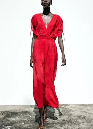 Комбінезон жіночий червоний zara new3 фото