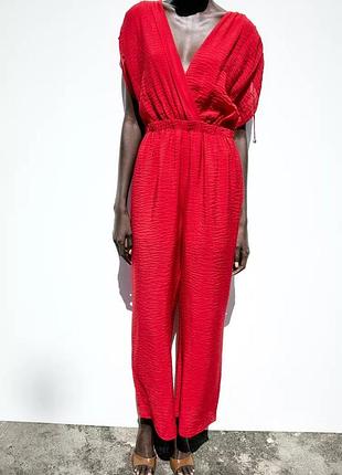 Комбінезон жіночий червоний zara new4 фото