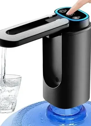 Дозатор для води автоматический насос для бутылок с водой с usb-зарядкой черный