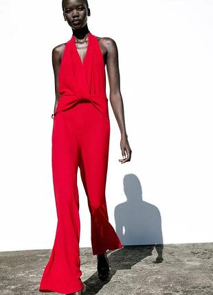Комбінезон жіночий червоний брючний zara new