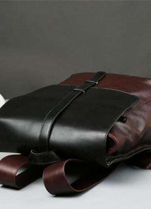 Мужской кожаный новый стильный рюкзак портфель чоловічий ранець сумка для ноутбука5 фото