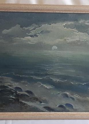 Картина морський пейзаж у місячну ніч