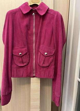 Бомбер натуральная замша compognia italiana