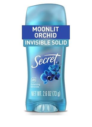 Дезодорант-антиперспирант secret invisible solid antiperspirant deodorant moonlit orchid 73гр
