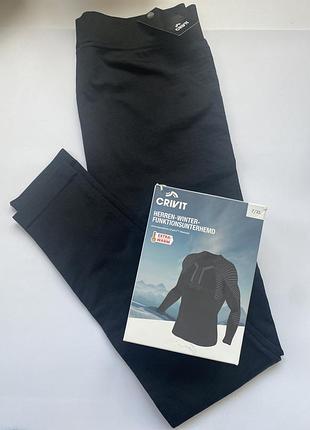 Новый комплект термобелья мужское термобелье термокофта термоштаны чёрного цвета crivit xl зональное чоловіча термобілизна
