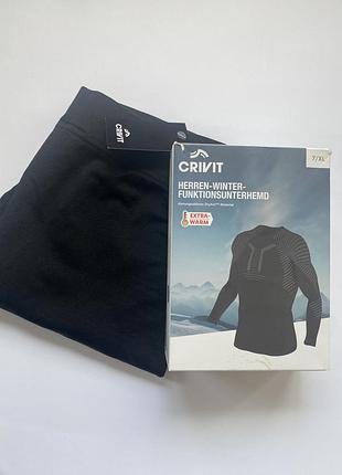 Новый комплект термобелья мужское термобелье термокофта термоштаны чёрного цвета crivit xl зональное чоловіча термобілизна2 фото