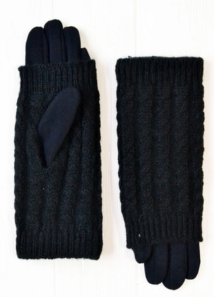 Перчатки.женские зимние перчатки стрейч+ вязка 3в1 размер маленькие5 фото