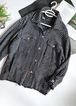 Zara плотная рубашка куртка р м свободная