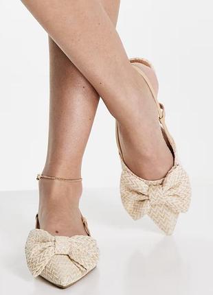 Плетені слінгбеки босоніжки asos