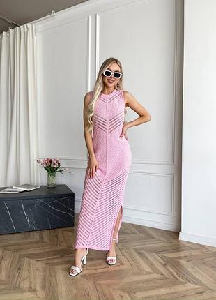 Рожева сукня максі 💗 стильна жіноча пляжна сукня ☺️