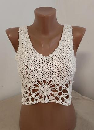 Ажурний вязанний топ