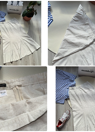 Юбка. льняная. massimo dutti