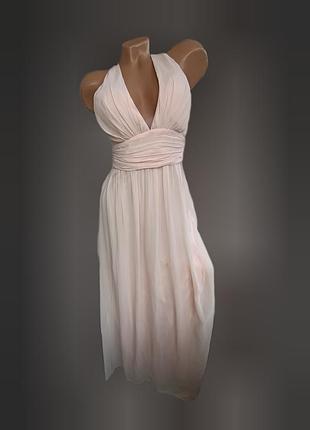 Длинное женское шифоновое платье на выпускной, вечеринку, праздник