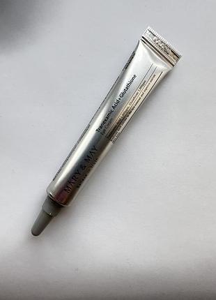 Mary & may tranexamic acid + glutathione eye cream крем під очі для зменшення набряків та темних кіл