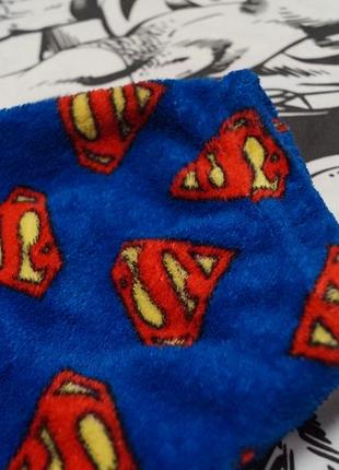 Флісові піжамні штани з логотипами супермена superman dc comics3 фото