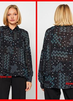 Лёгкая шифоновая блузка оверсайз батал 💣 (наш 54/56)
