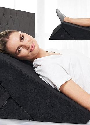 Подушка ортопедична memory foam клиноподібна з ефектом памʼяті рефлюкс клиновидная