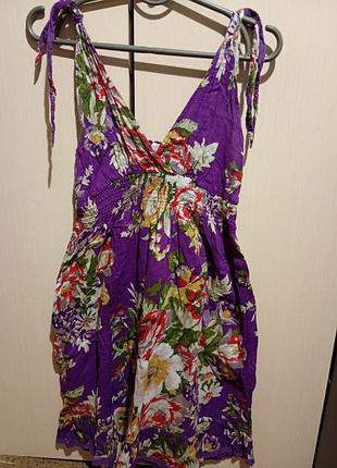 Сарафан тонкий яркий, размер с/хс, хлопок 💯!