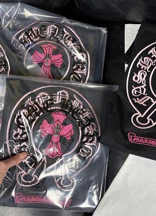 100% котон футболка chrome hearts з вишивкою3 фото