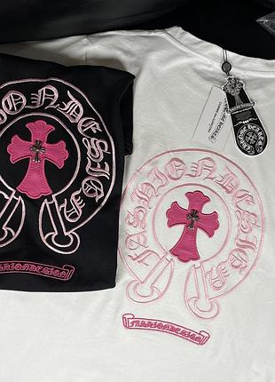 100% котон футболка chrome hearts з вишивкою2 фото