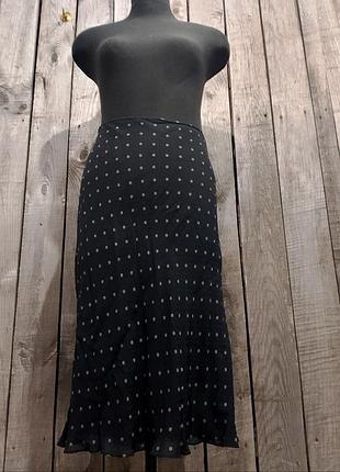 Винтаж двухслойная юбка миди