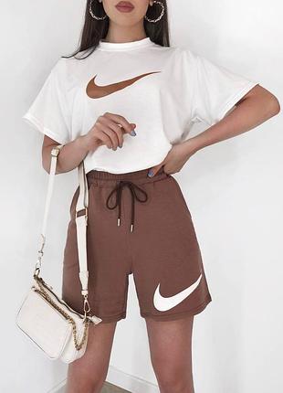 Літній костюм з принтом двухнитка, розміри 42–48 жіночий в стилі бренду