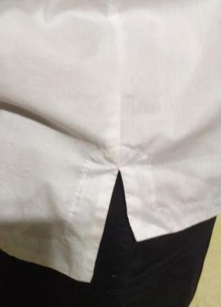 Рубашка, белая, классика, блузка, хлопок, италия, il lanificio8 фото