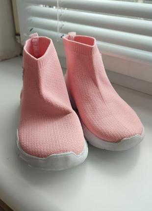 Кроссовки носки челси розовые детские 28р /17.5 см