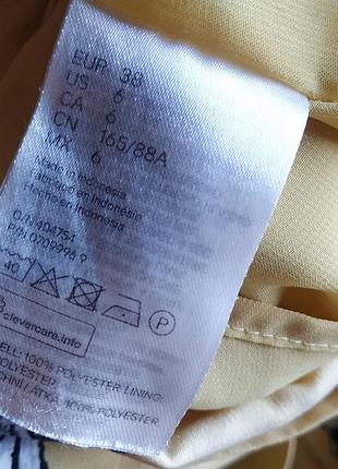 Желтое платье с цветочным принтом, с пояском от h&m10 фото