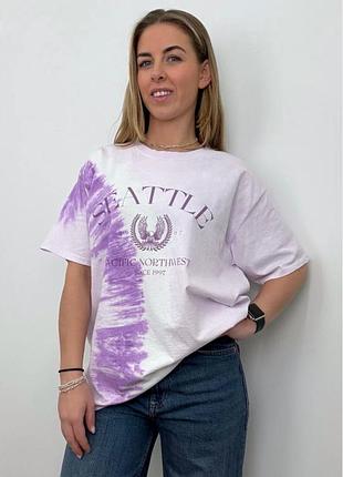 Футболка кругового плетения с принтом сиэтла