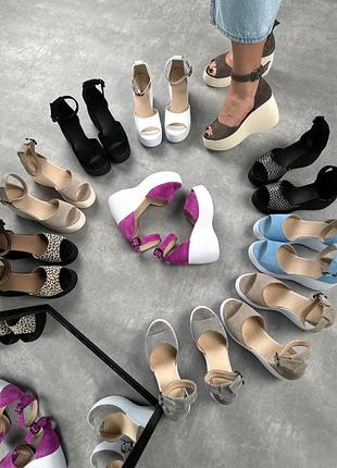 Стильні жіночі босоніжки на танкетці від українського виробника 🤩🔥