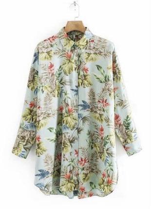 Яркая, очень стильная блуза/рубашка zara. испания.