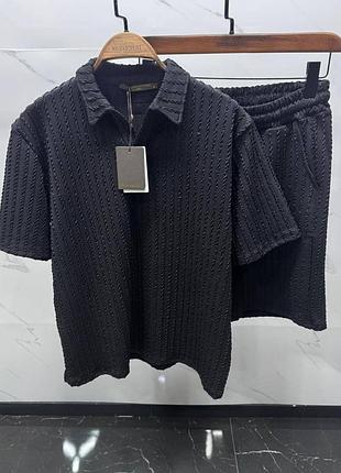 Чорний літній чоловічий комплект🔥