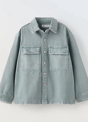 Класна джинсова сорочка/вітровка zara на підлітка.