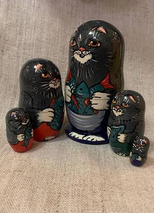 Матрешка деревянная, матрешка росписная, матрешка 5-ка, матрешка 