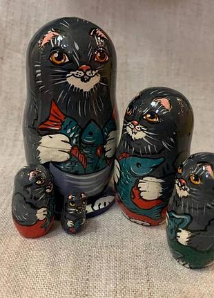 Матрешка деревянная, матрешка росписная, матрешка 5-ка, матрешка 