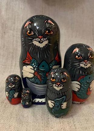 Матрешка деревянная, матрешка росписная, матрешка 5-ка, матрешка 