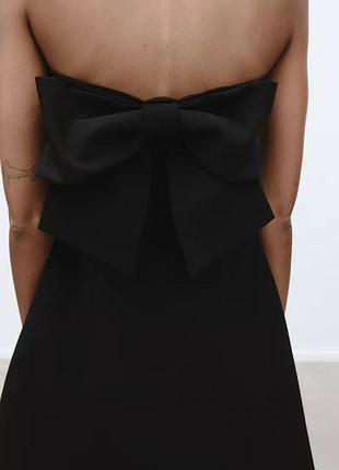 Чорна сукня з бантом zara new