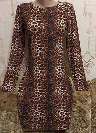 Asos трикотажна сукня принт леопард приємна до тіла🤗