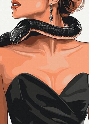 Картина по номерам змеиная грация bs54342