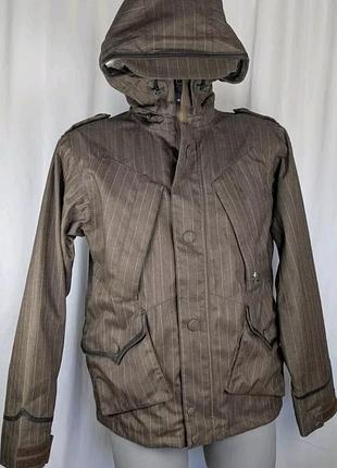 Мужская куртка р. m коричневая burton aganalog dolman herringbone black order 2007 nwt